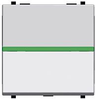 Выключатель кнопочный с подсветкой без рамки ABB Niessen Zenit 1-кл. 2 мод. N2204.5 PL серебро картинка